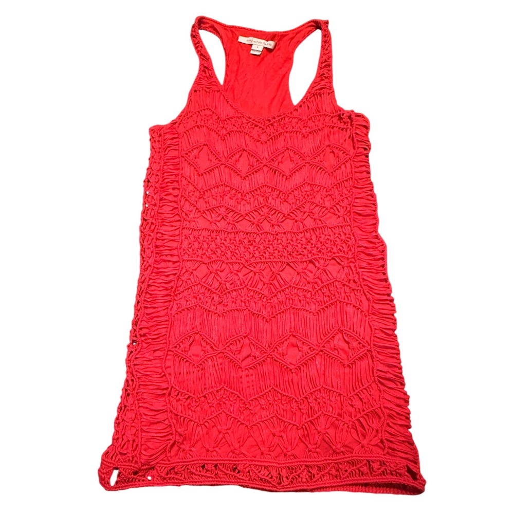 Small Diane von Furstenberg Chios Racerback Crochet Mini
Dress Chili Pepper